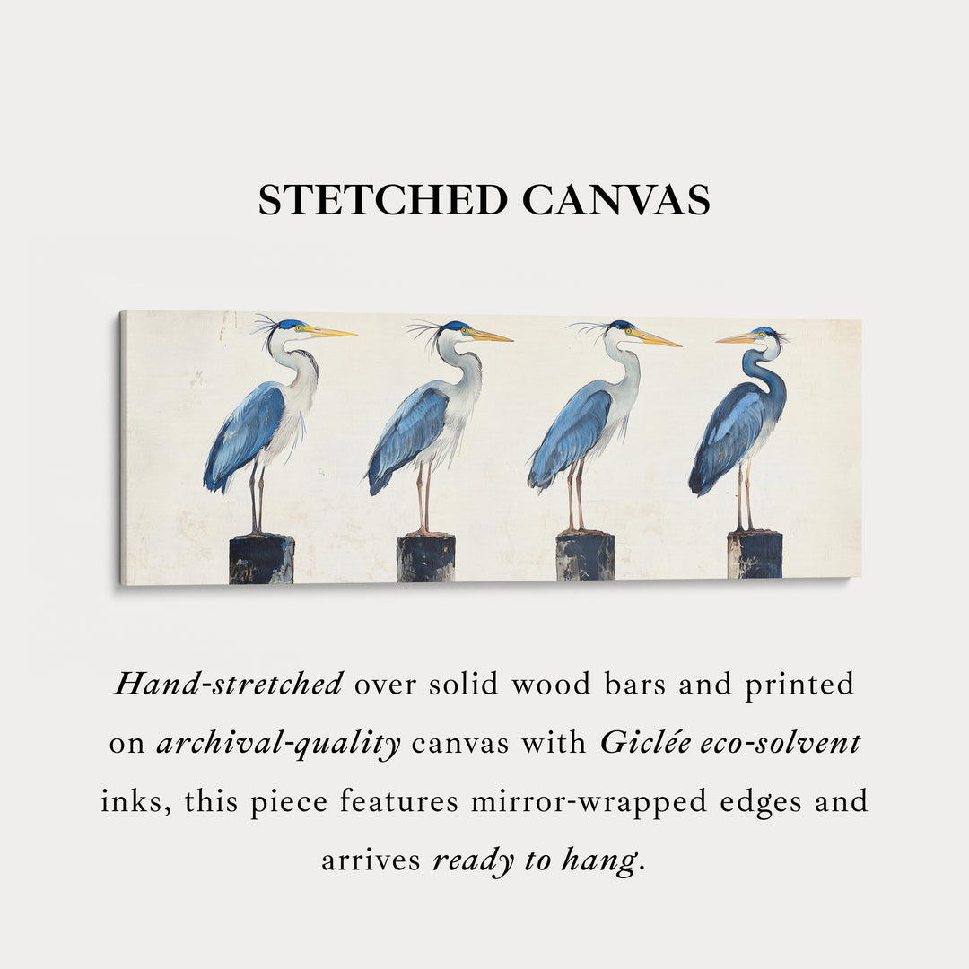 De Reigers Boven Beddecoratie Ingelijste Canvas Wanddecoratie