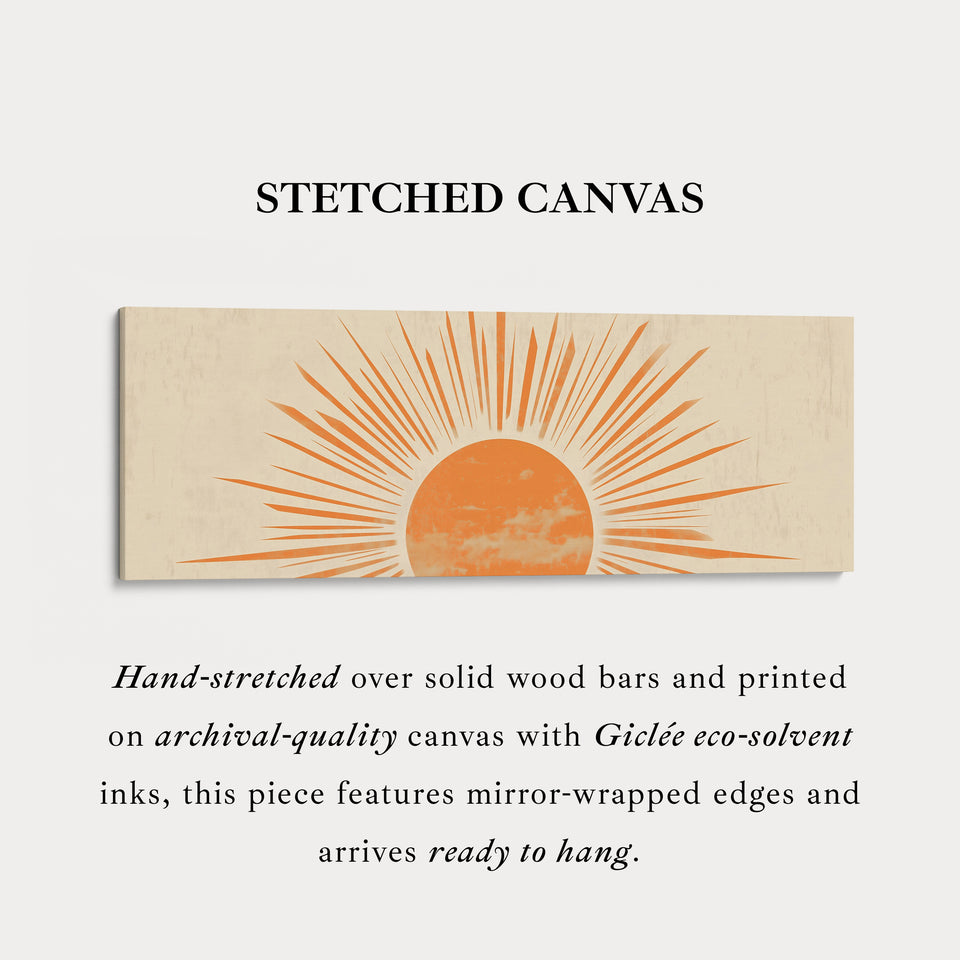 Above Bed Sunset Horizontal Wall Decor Long Narrow