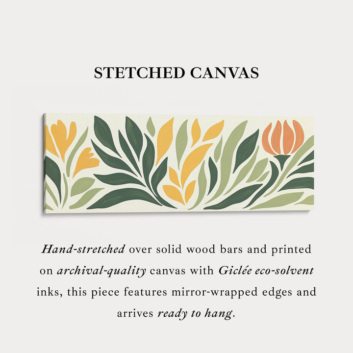 Woonkamer Horizontale Muurkunst Abstract Bloemrijk