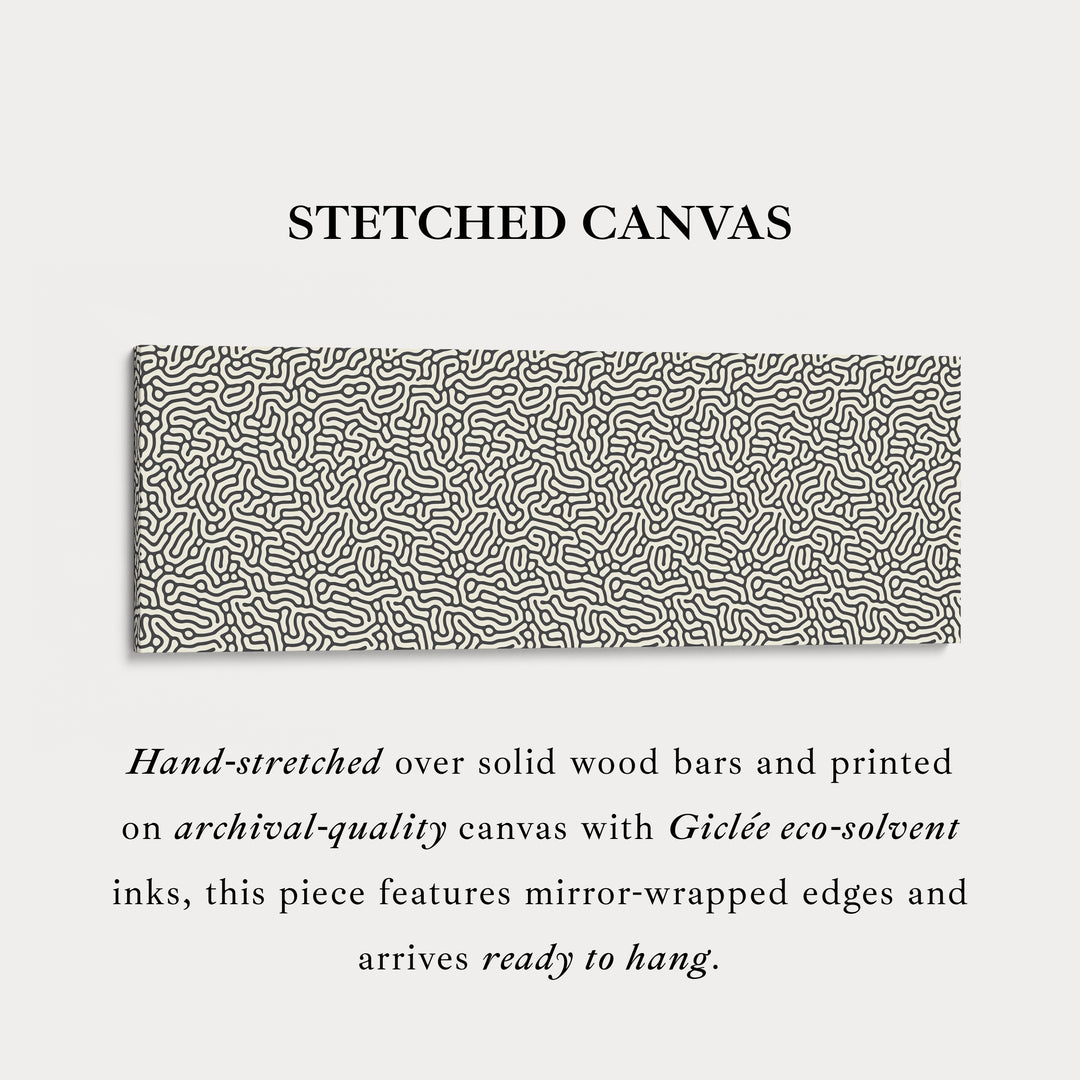 Minimalistische zwarte organische patroon horizontale wanddecoratie