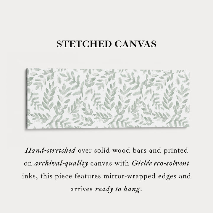 Sage Green Botanical Narrow Long Wall Decor