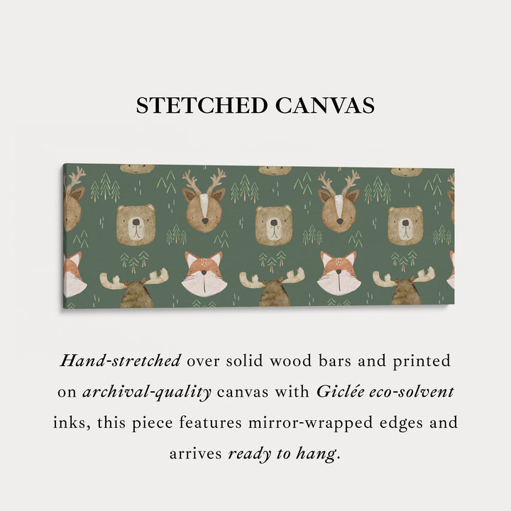 Smalle muurdecoratie voor kinderen met bosdieren