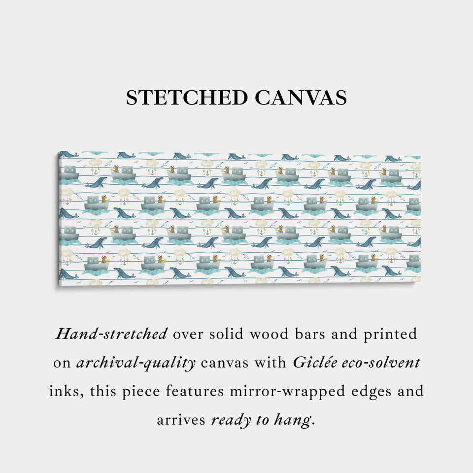 Blue Horizontal Narrow Kids Wall Decor