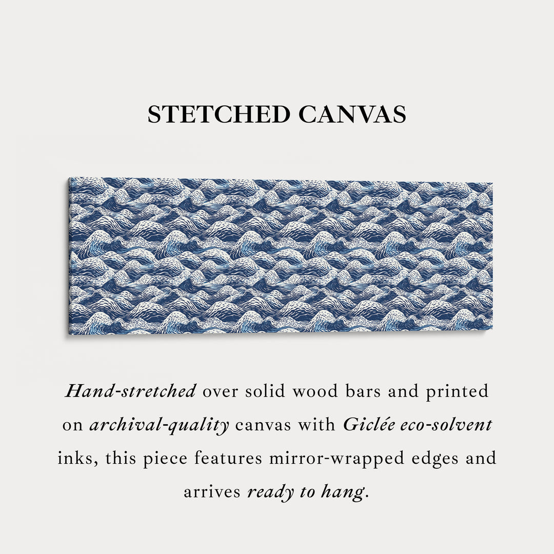 Japandi stijl golf lange smalle horizontale wanddecoratie