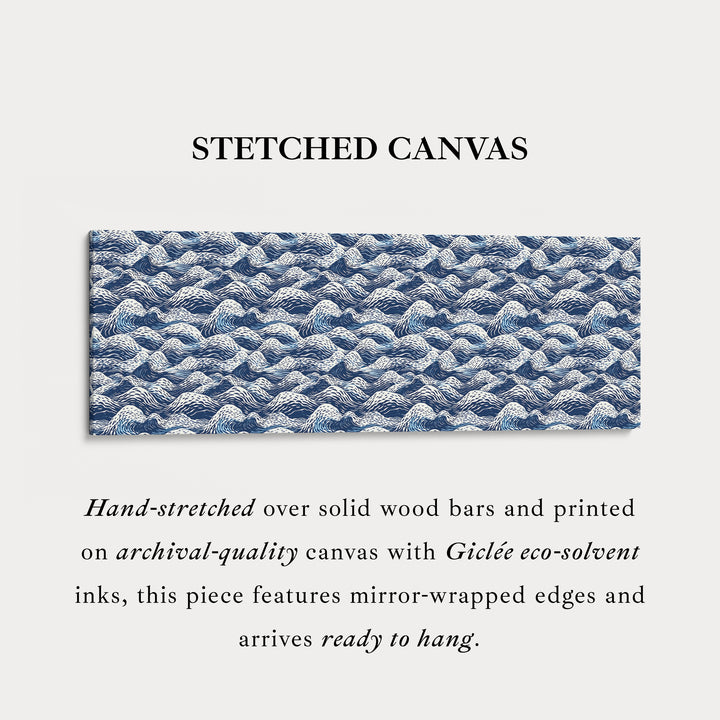 Japandi stijl golf lange smalle horizontale wanddecoratie