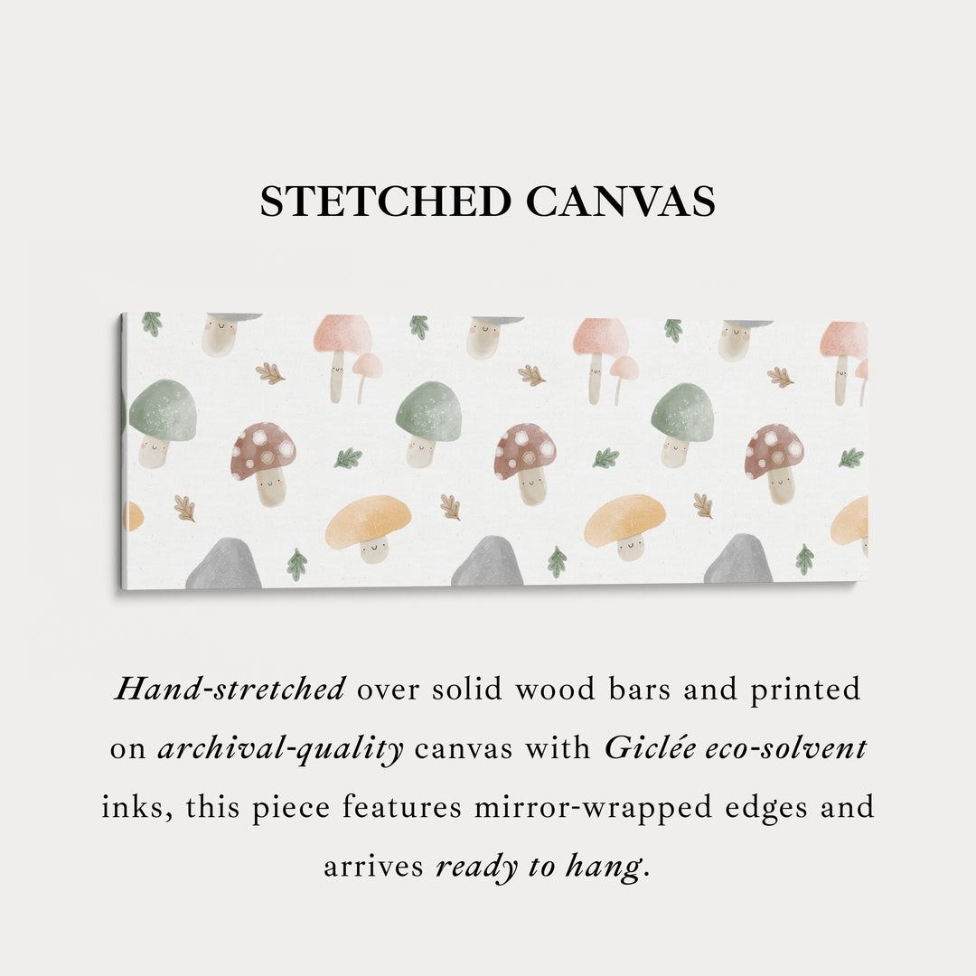 Paddenstoel Doodle Kinderkamer Smalle Muurdecoratie