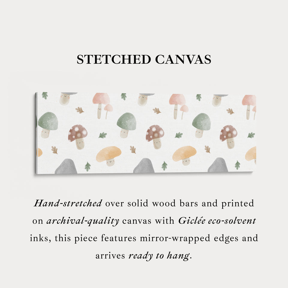 Paddenstoel Doodle Kinderkamer Smalle Muurdecoratie