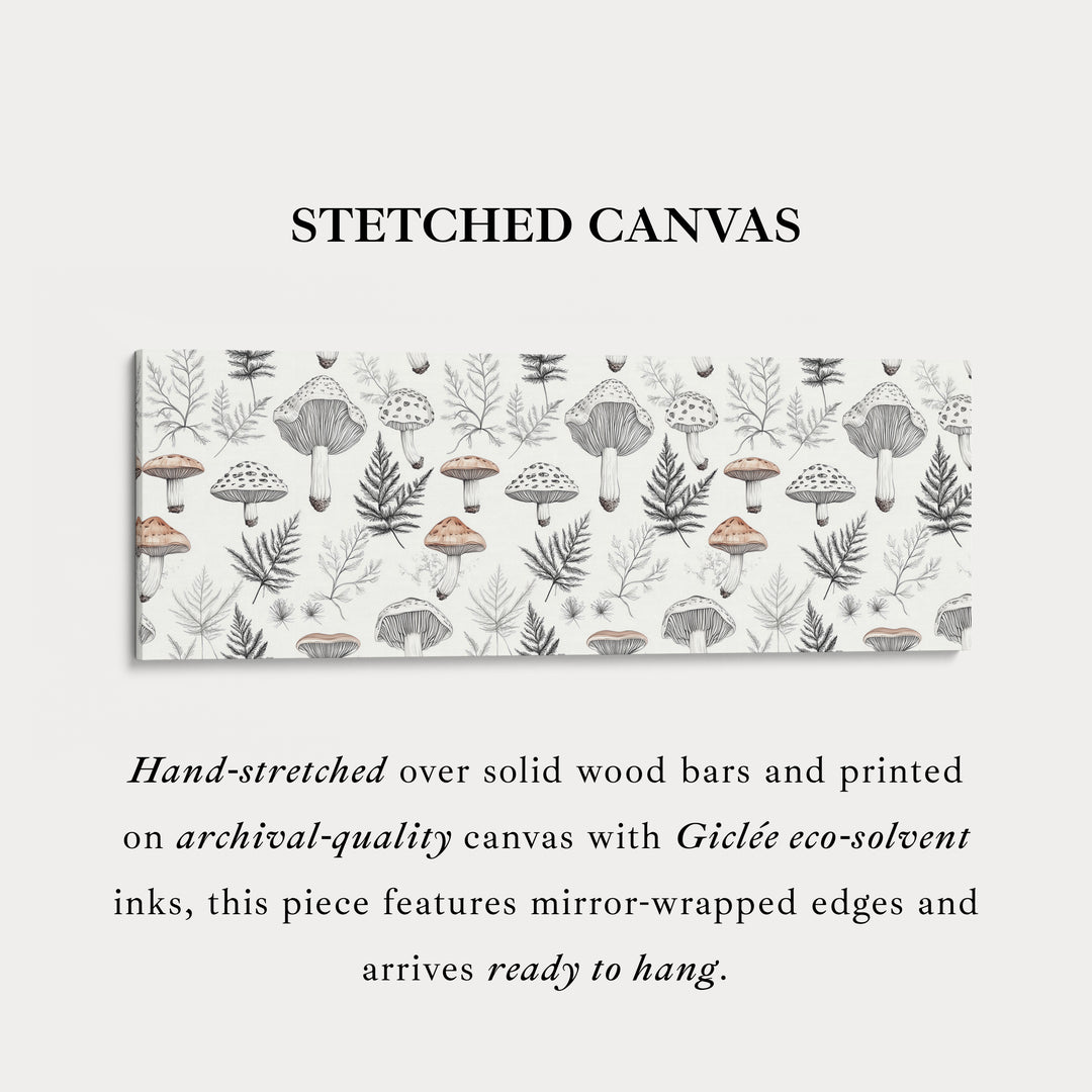 Mushroom Botanicals smal lang wanddecoratie