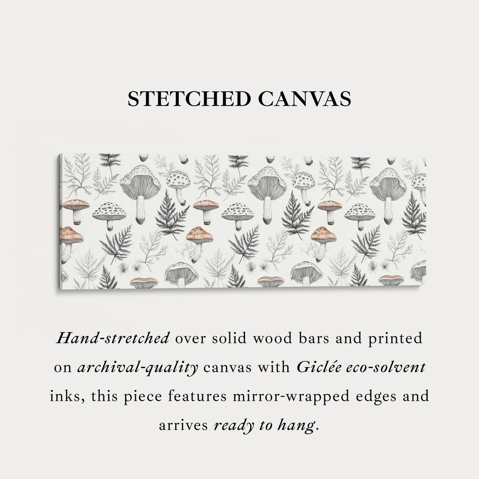 Pilz-Botanicals schmales langes Wandbild