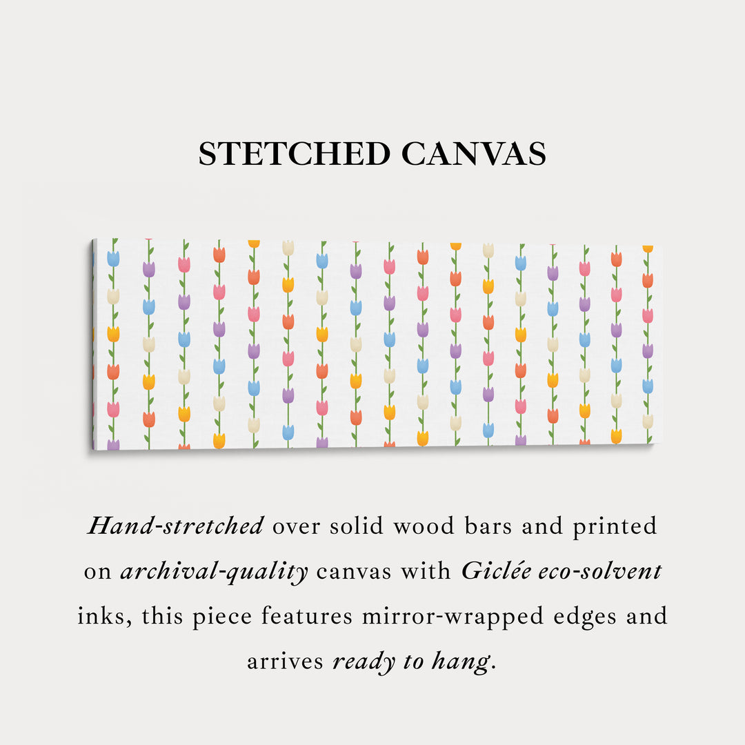 Horizontal Wall Art Colorful Tulips