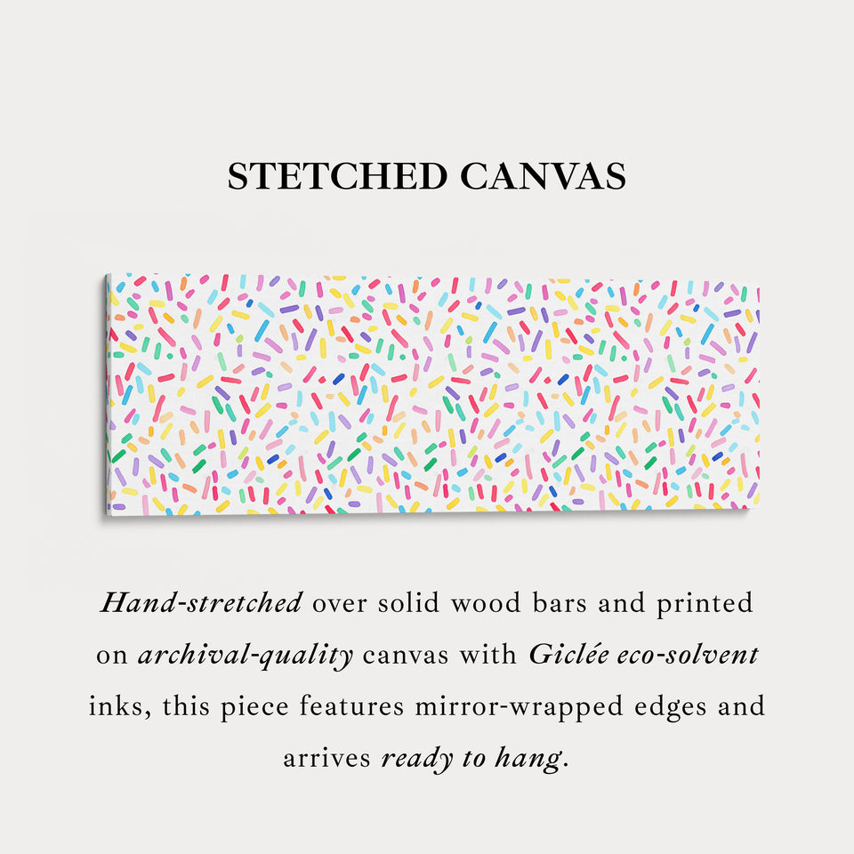 Colorful Sprinkles Kids Long Horizontal Wall Art