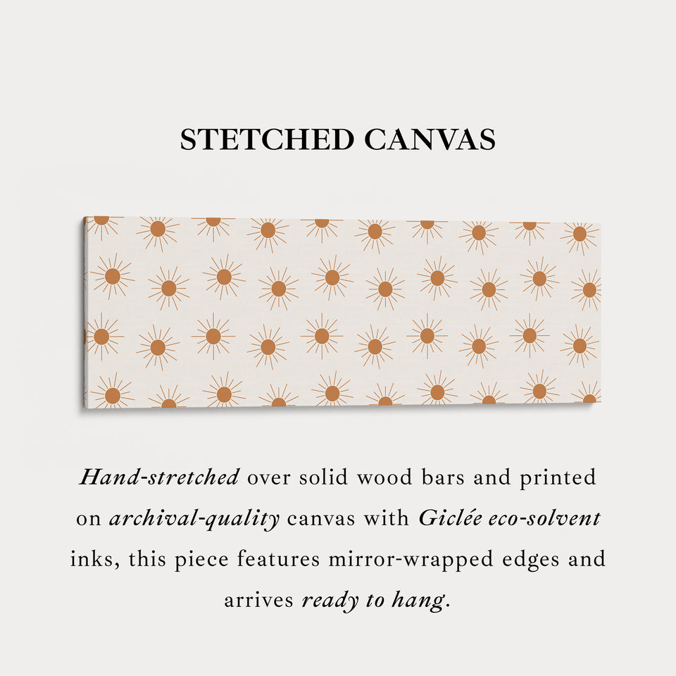 Boho Minimalistische Sonnen-Panoramische Schlanke Wandkunst