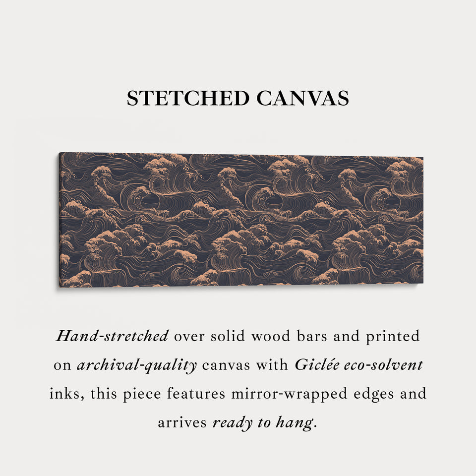 Japanese Waves Long Horizontal Wall Art
