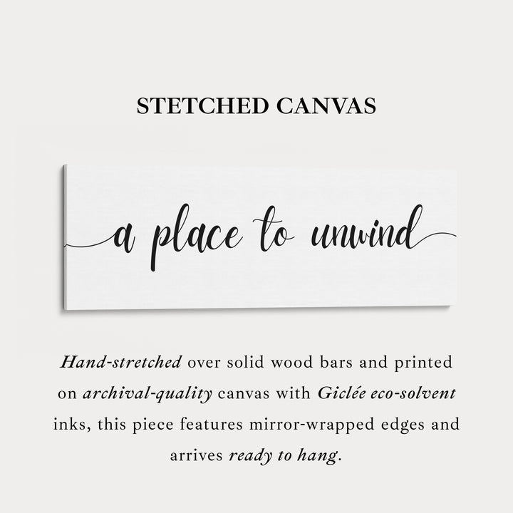 Boven het bed wanddecoratie 'Een plek om te ontspannen'