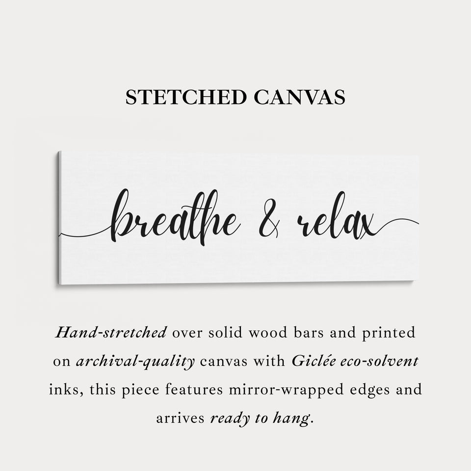 Horizontal Wide Narrow Above Bed Wall Decor Typography