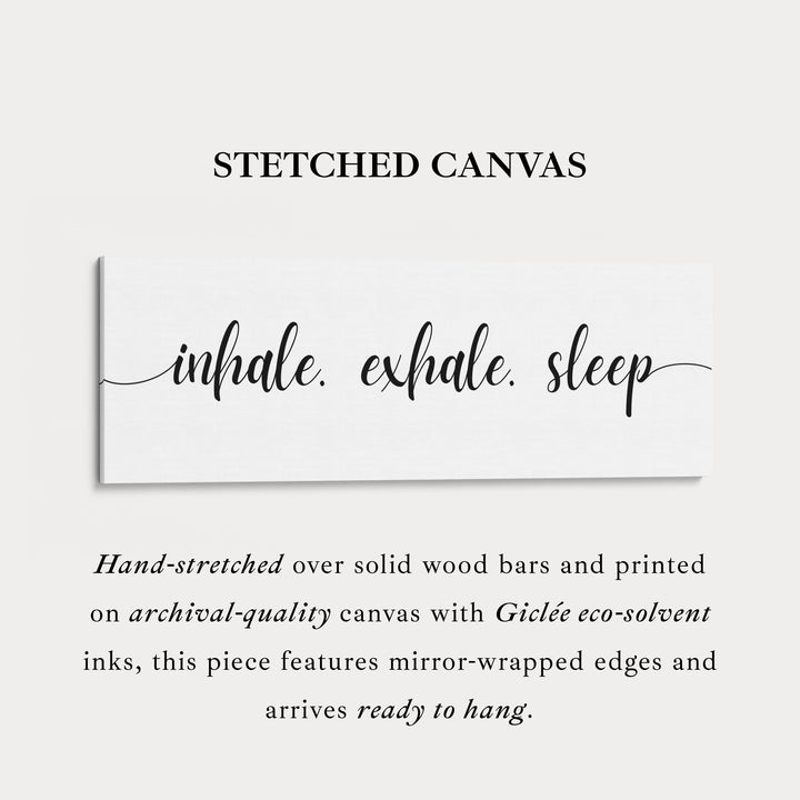 Grote Boven Bed Muurdecoratie Panoramische Kunst 'Inademen Uitademen Slapen'