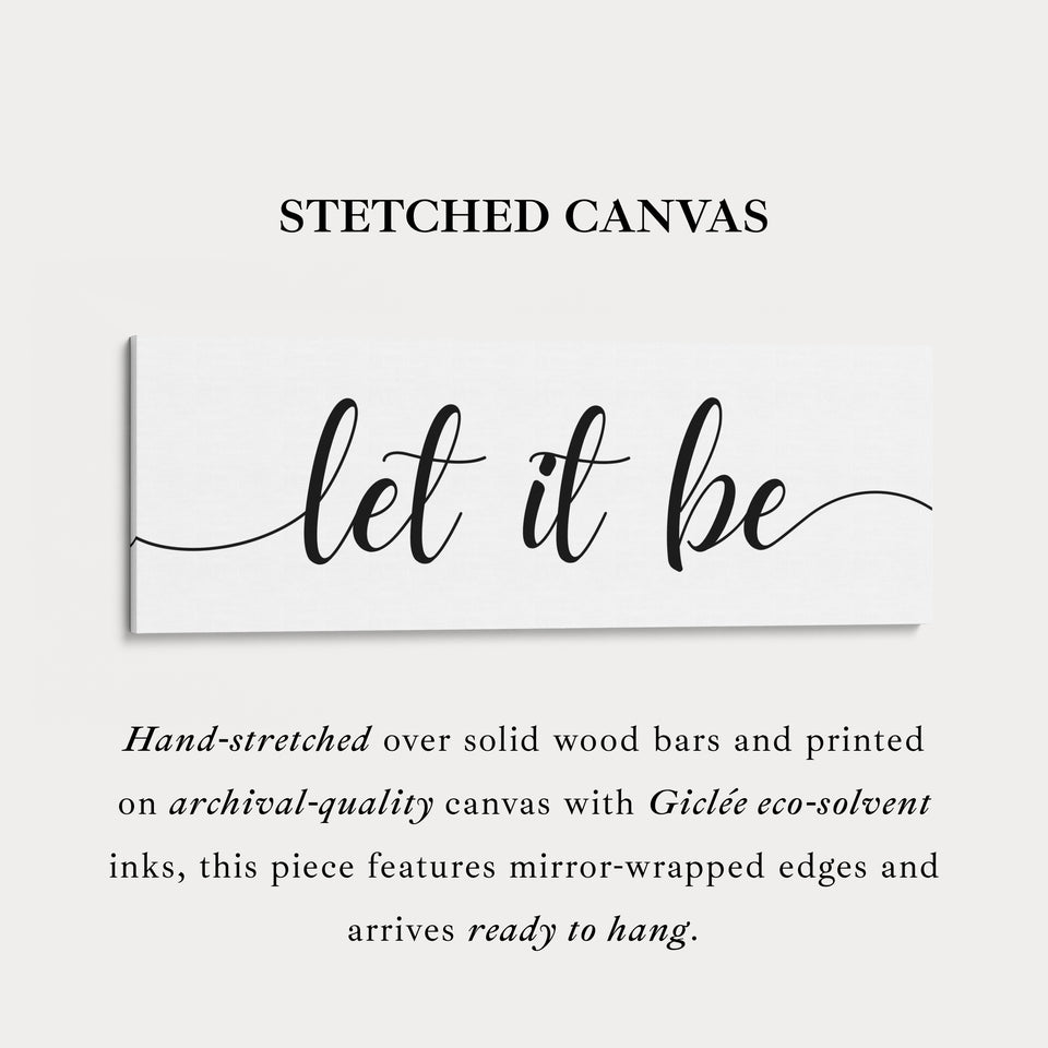Wanddekoration über dem Bett im Gästezimmer 'Let It Be'