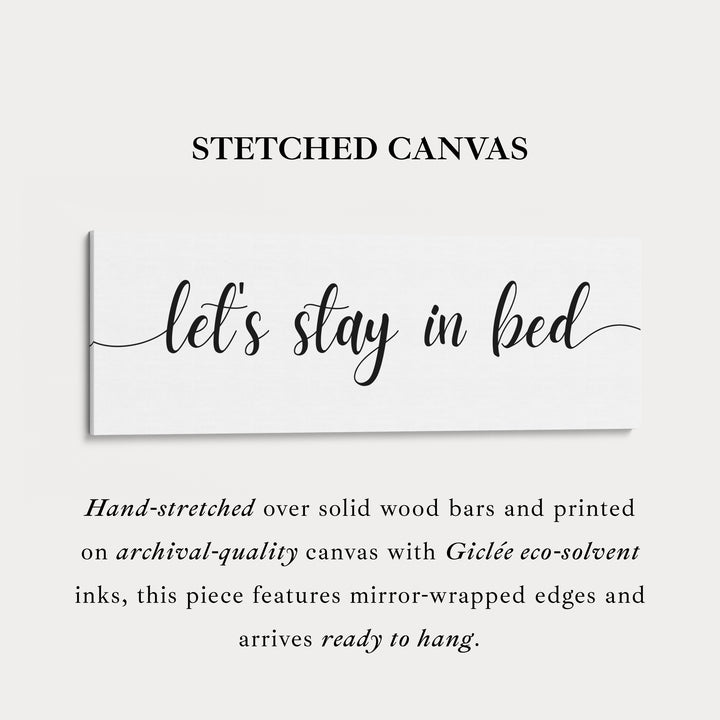 Gastenkamer Slaapkamer Boven Bed Muurdecoratie 'Laten We In Bed Blijven'