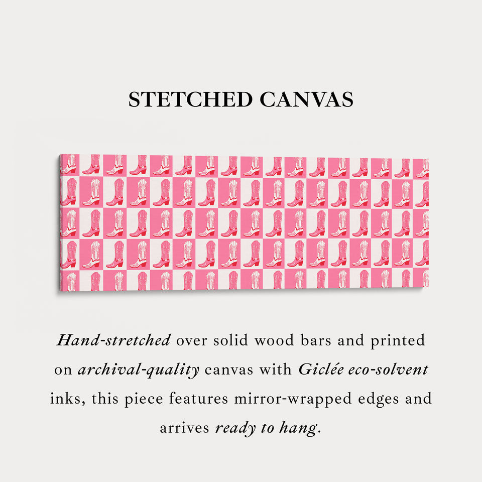 Cowgirl Boots Long Narrow Wall Art