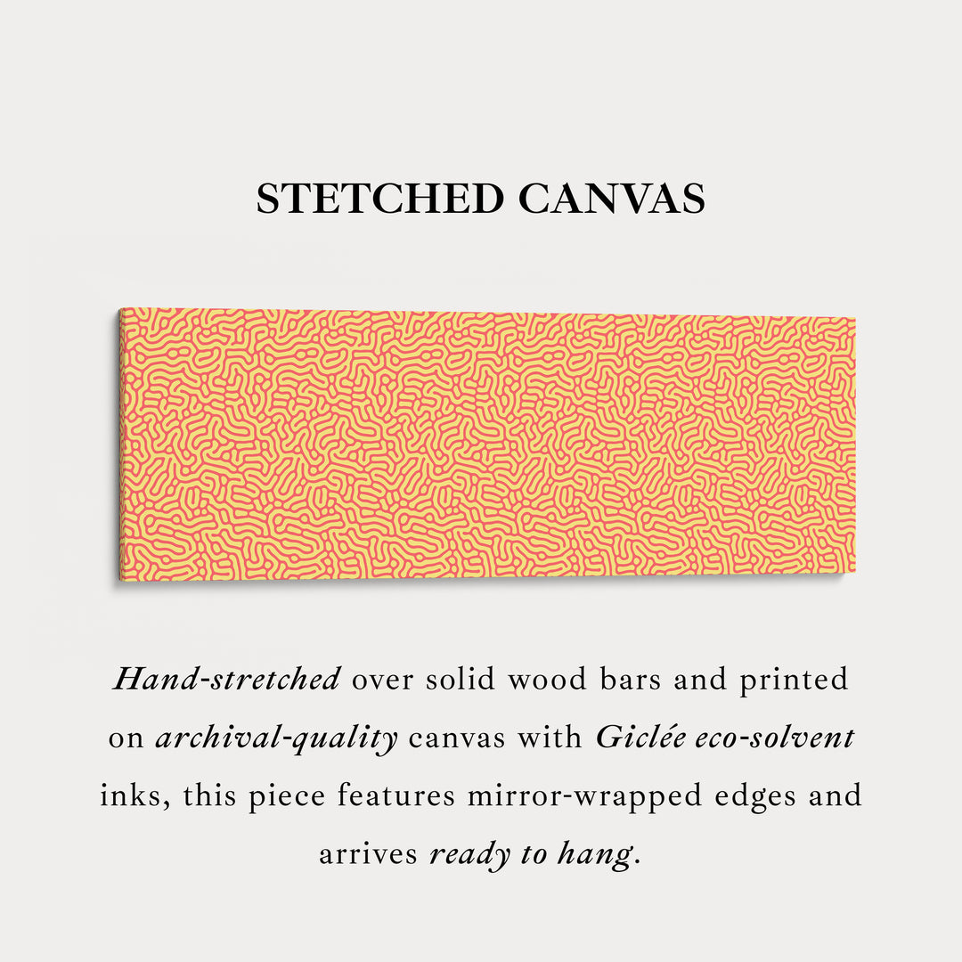 Yellow & Red Geometric Organic Pattern Horizontal Wall Art