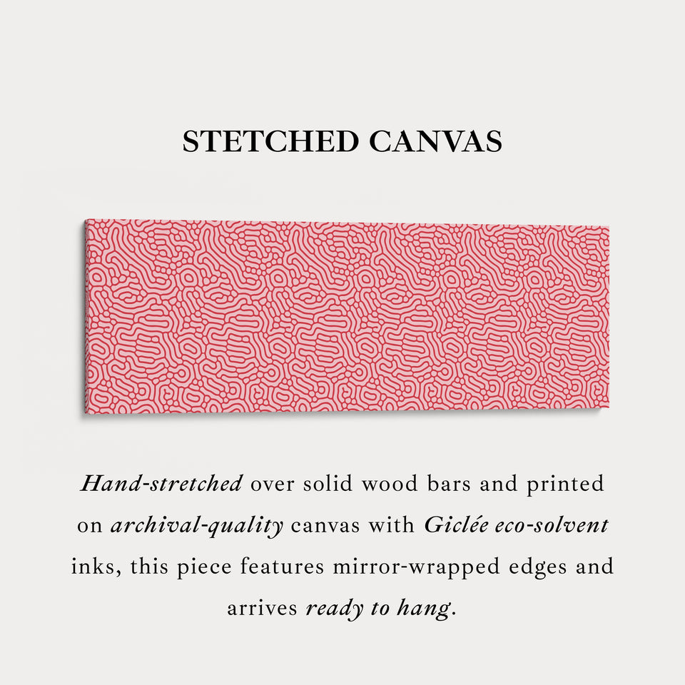 Red & Pink Organic Pattern Panoramic Long Wall Decor