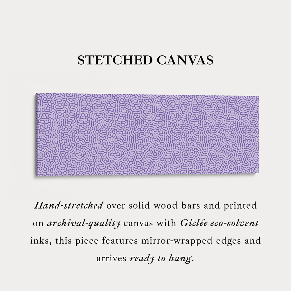 Purple Organic Pattern Horizontal Long Wall Decor
