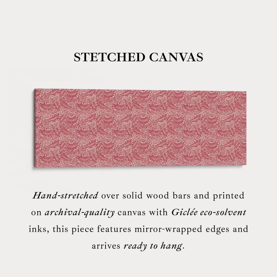 Horizontal Narrow Wall Decor William Morris Red Larkspur