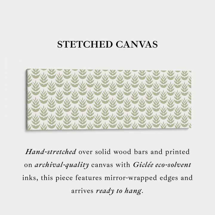 Lange smalle wanddecoratie groene boho bladeren