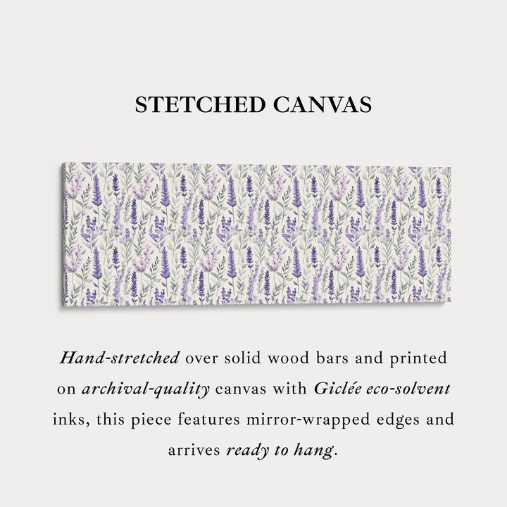 Panoramische Lange Smalle Muurdecoratie Lavendel