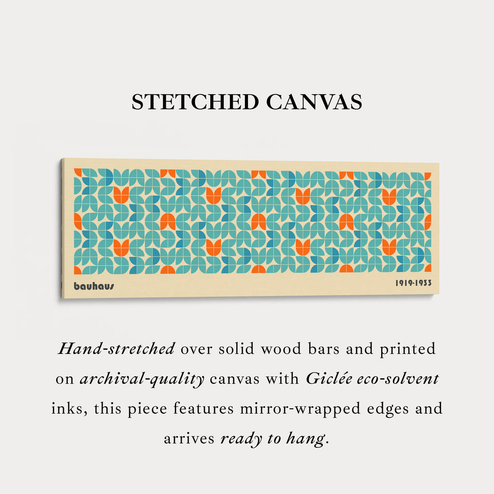 Horizontale lange Wandkunst Beige Bauhaus Geometrisch