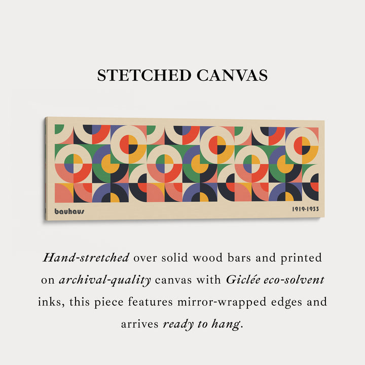 Horizontal Long Wall Art Beige Bauhaus Mid Century