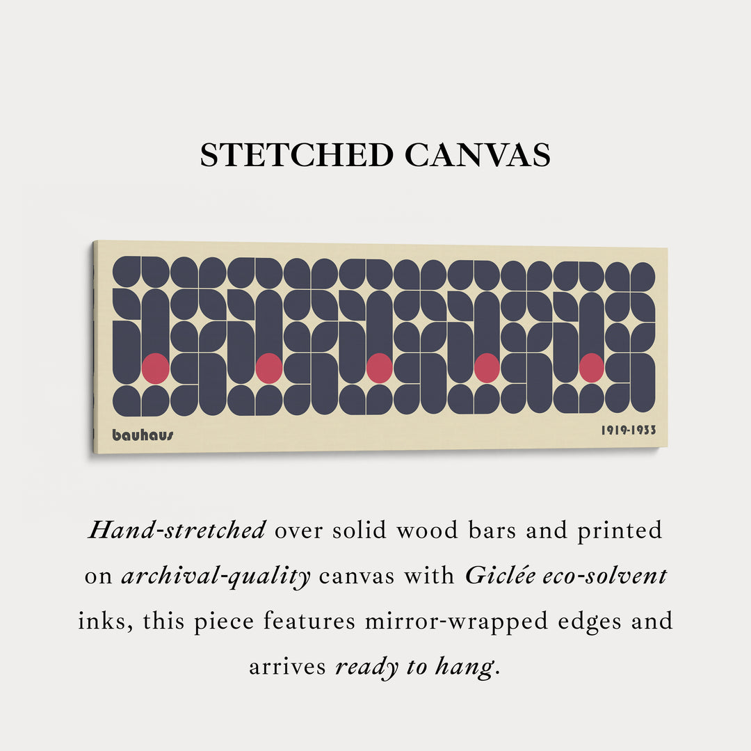 Lang ingelijste wanddecoratie voor logeerkamer modern Bauhaus