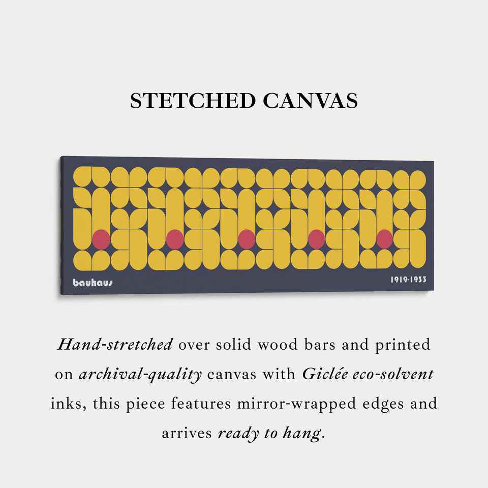 Long Framed Living Room Wall Art Modern Bauhaus