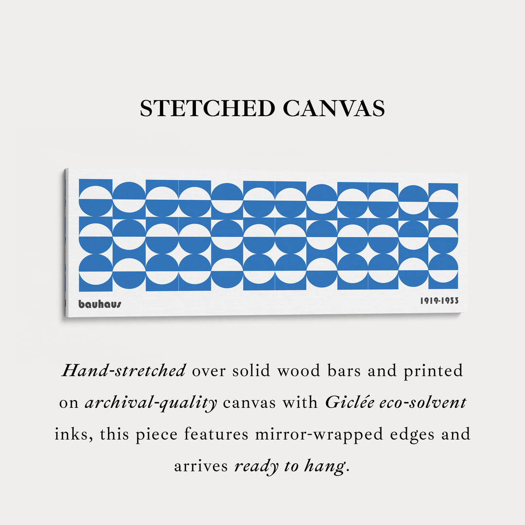 Bauhaus Long Narrow Panoramic Framed Canvas Wall Art