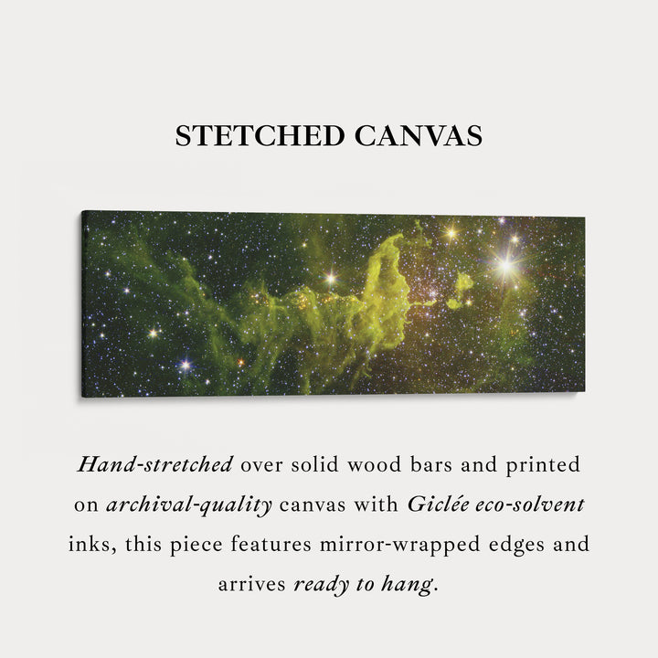 Hubble Nebula Space Photograph Horizontal Framed Narrow Wall Decor