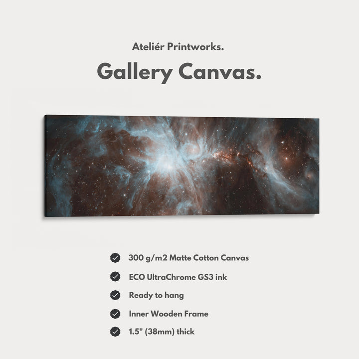 Large Framed Long Horizontal Canvas Hubble Nebula NASA Wall Art - H0383