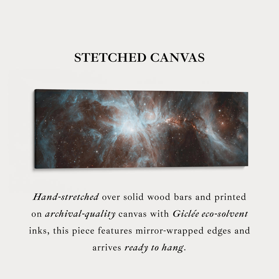 Grande toile horizontale longue encadrée Nébuleuse Hubble NASA décoration murale