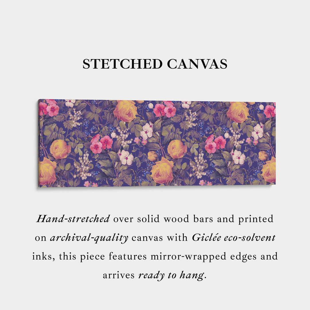 Panoramic Tropical Parrot Botanical Canvas Art for Living Room