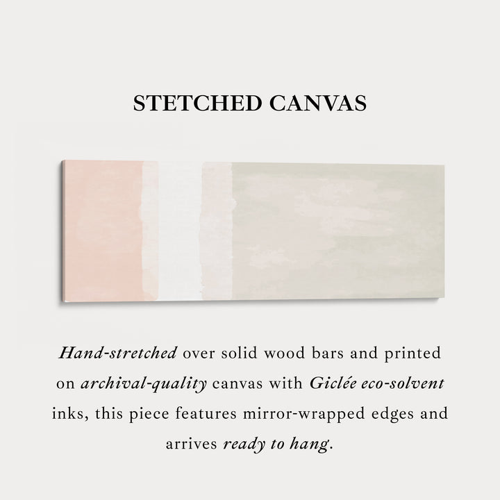 Horizontal Wall Art Light Beige And Cream Minimal Wall Decor For Hallway