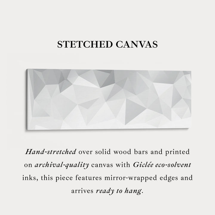 Wide Panoramic Wall Art Grey White Minimalist Long Canvas