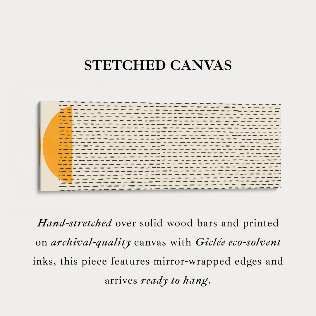 Long Canvas Beige Black Orange Minimalist Skinny Wall Art