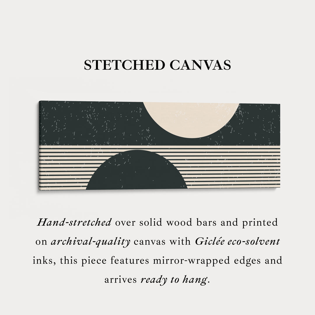 Long Narrow Canvas Beige Black Skinny Wall Art For Bedroom Or Hallway