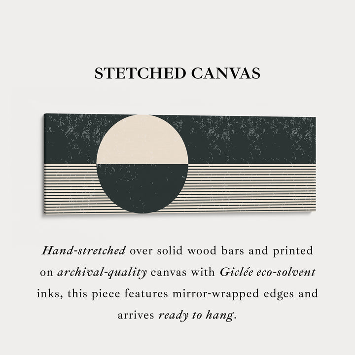 Wide Wall Art Beige Black Panoramic Long Canvas For Living Room