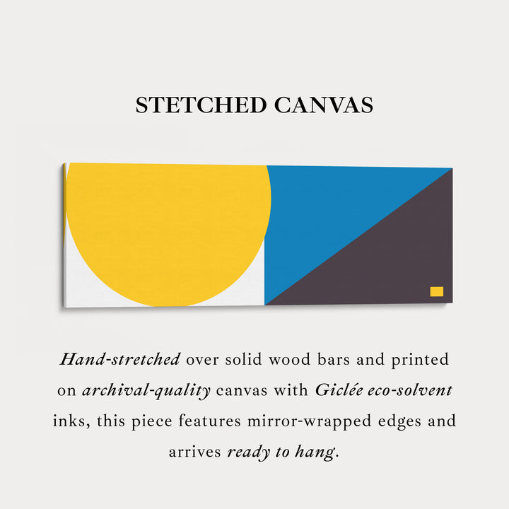 Horizontal Wall Art Orange Bold Modern Graphic Long Canvas