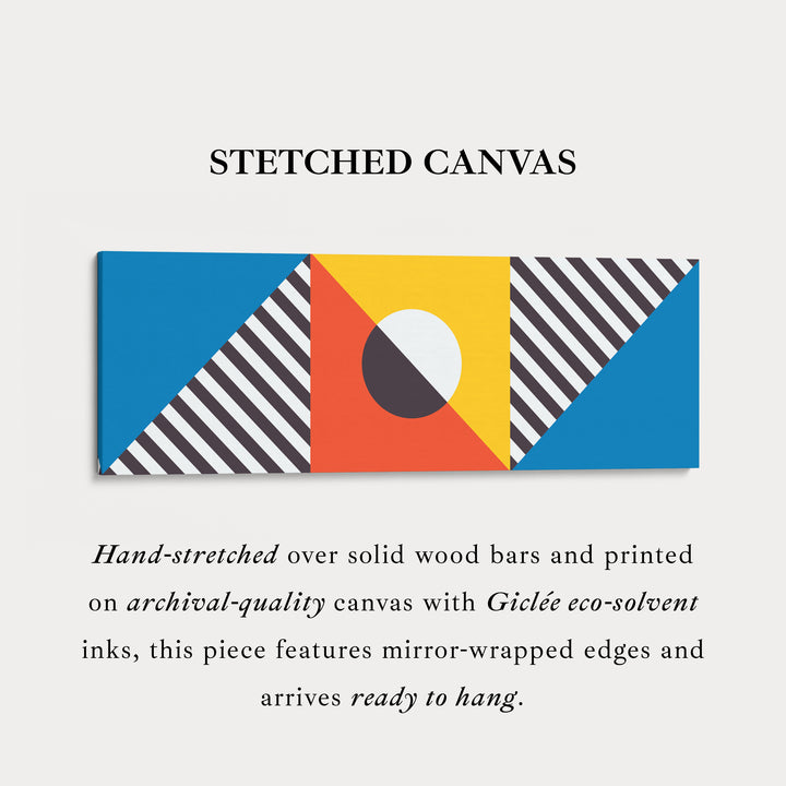 Wide Canvas Pattern Green Blue Modern Repeating Geometric Design