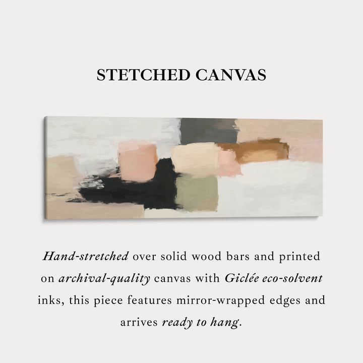 Long Narrow Canvas Neutral Abstract For Bedroom Or Living Room