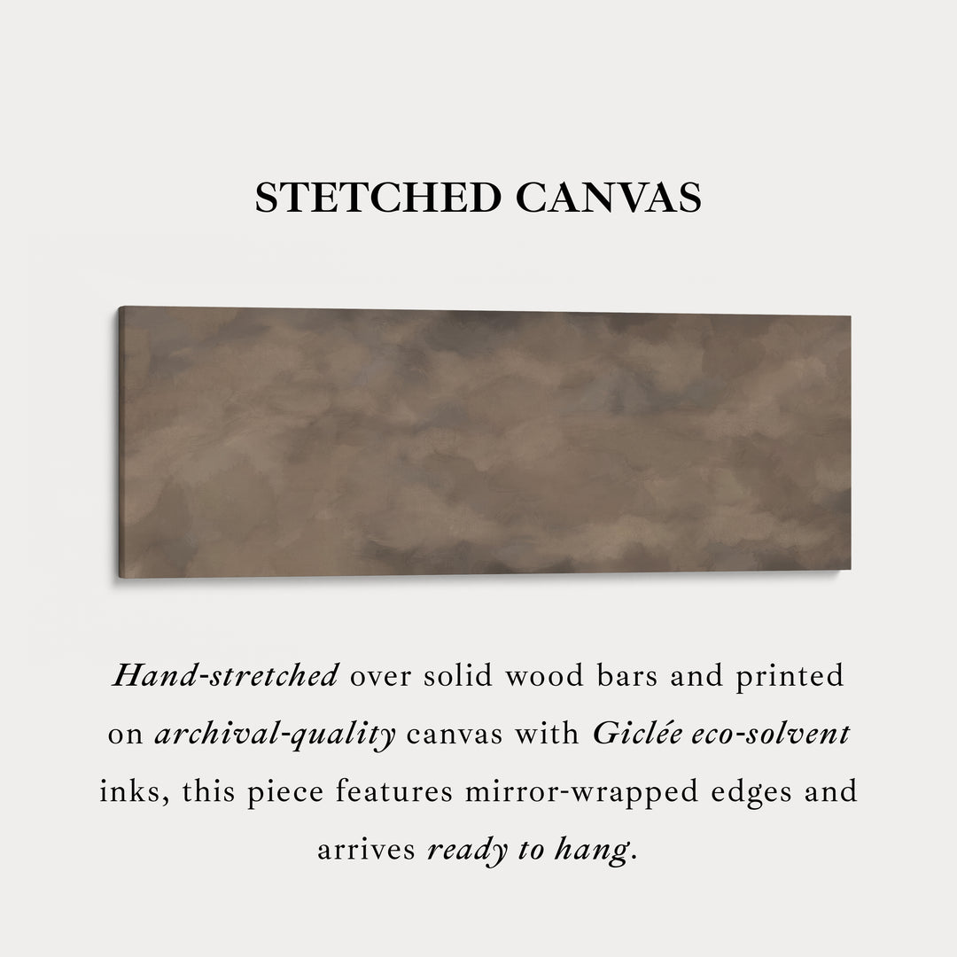 Horizontal Wall Art Earthy Green And Brown Abstract For Living Room