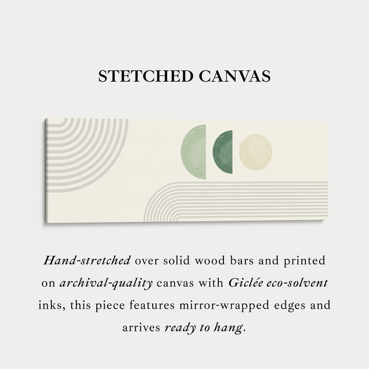 Geometric Narrow Wall Decor Sage Green Circles For Modern Interiors