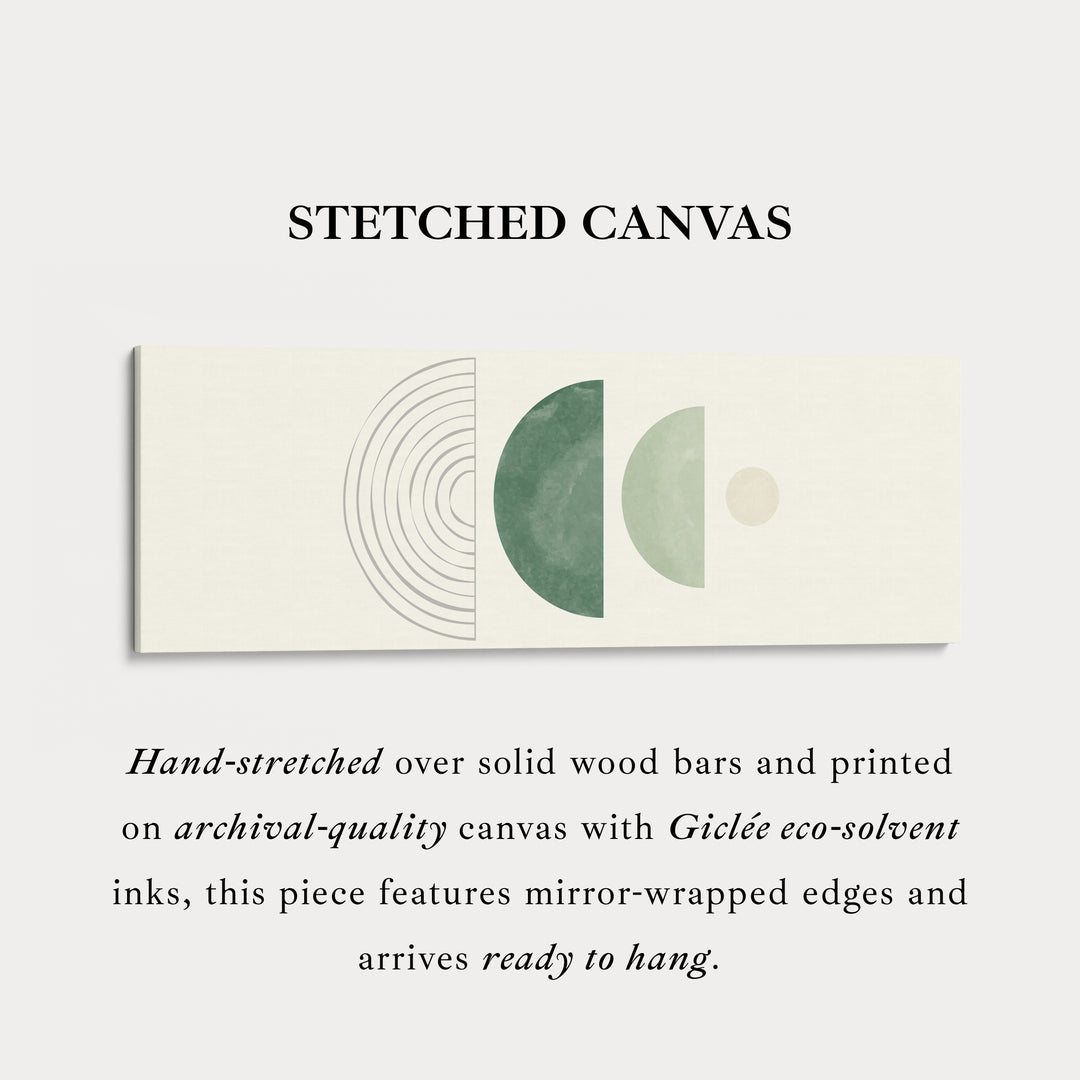 Above Bed Art Soft Green Circles And Lines For Calm Bedrooms