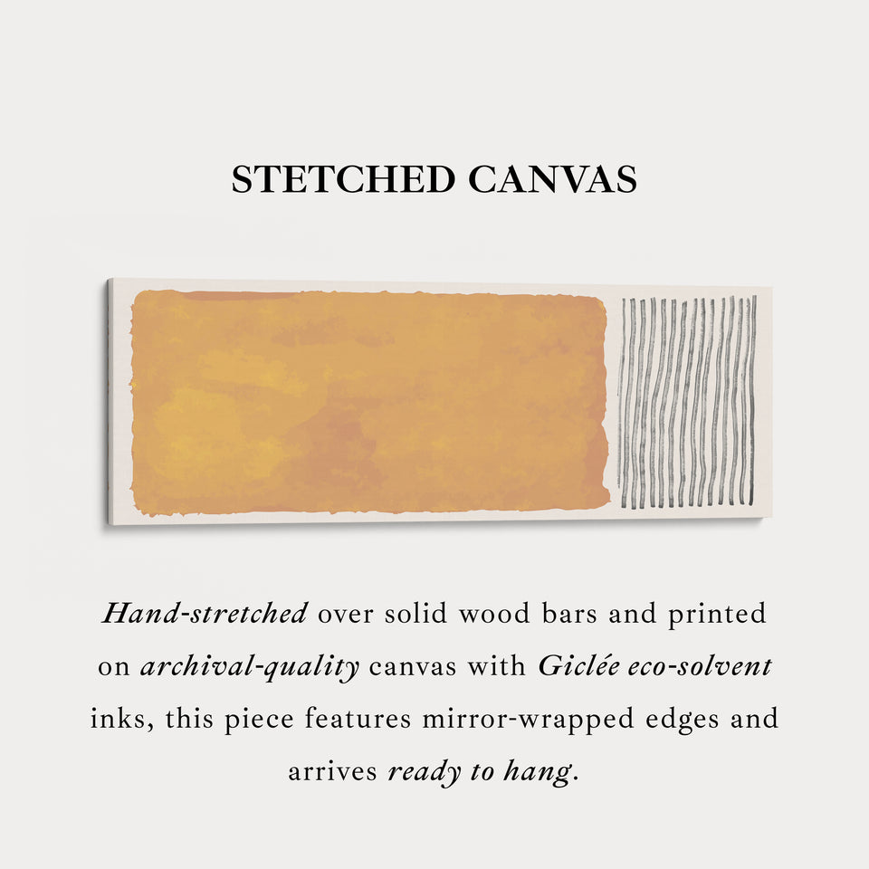 Long Canvas Modern Block Art In Earthy Brown And Grey